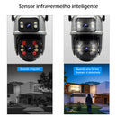 Câmera de Segurança Dupla Wi-fi Smart Angulo Duplo A28B 3mp Icsee