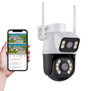 Câmera de Segurança Dupla Wi-fi Smart Angulo Duplo A28B 3mp Icsee