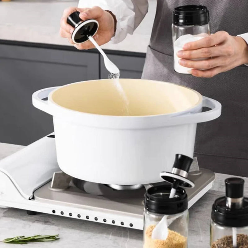 Kit Porta Tempero e Galheteiro de Vidro 500ml