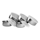 Jogo 5 Potes em Alumínio Com Tampa