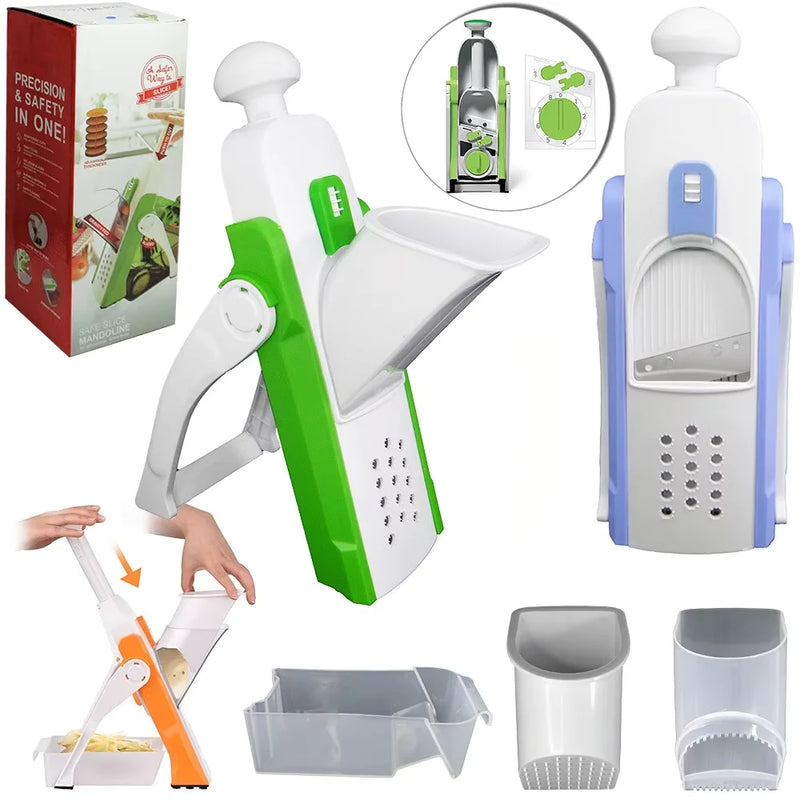 Cortador Manual de 5 Funções Verduras, Legumes e Frutas