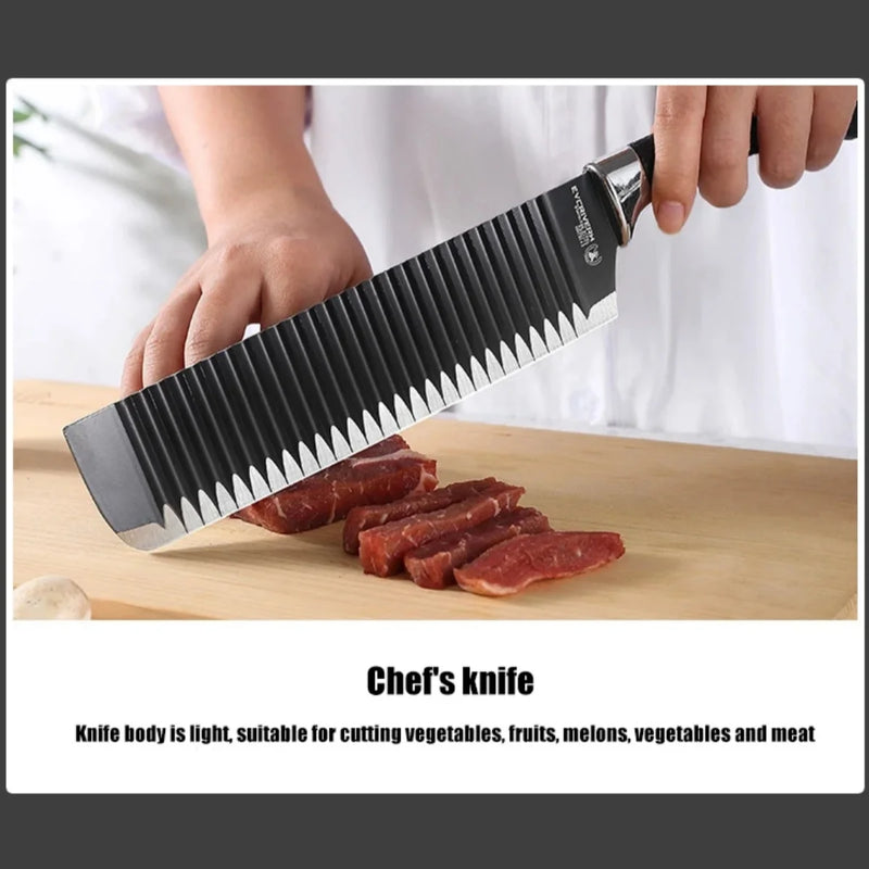 Conjunto de 6 Facas Preta de Aço inoxidável