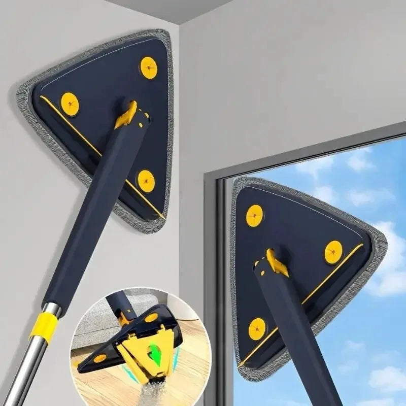 Mop Esfregão de Limpeza Triangular Ajustável Rotação 360°